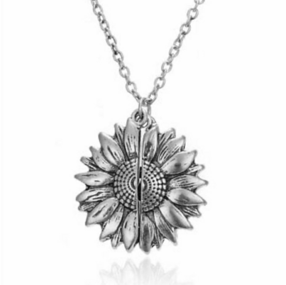 Sunflower You Are My Sunshine Pendant Necklace - Picture 3 of 4